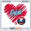 Ole Miss Rebels Heart PNG Design Instant Download