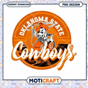 Oklahoma State Cowboys PNG Instant Download Design File