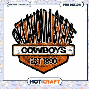 Oklahoma State Cowboys Vintage PNG Digital Download Design