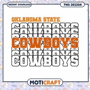 Oklahoma State Cowboys PNG Design for Instant Download