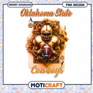 Oklahoma State Cowboys Football Art PNG Instant Download