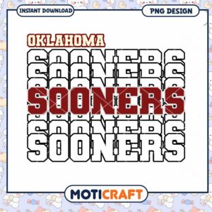 Oklahoma Sooners PNG Design Instant Download Graphic