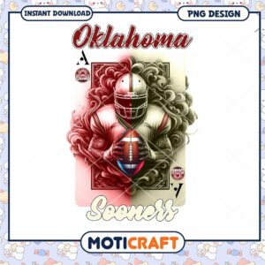 Oklahoma Sooners Football PNG Design Instant Download