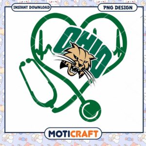 Ohio University Stethoscope Heart PNG Design Download
