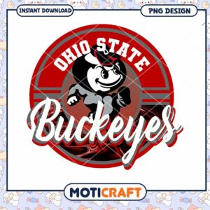 Ohio State Buckeyes PNG Design Instant Download Art