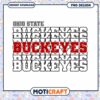 Ohio State Buckeyes Graphic PNG Design Downloadable Art