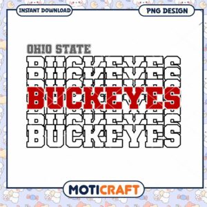 Ohio State Buckeyes Graphic PNG Design Downloadable Art