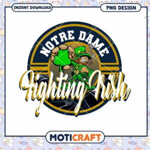 Notre Dame Fighting Irish PNG Design Instant Download