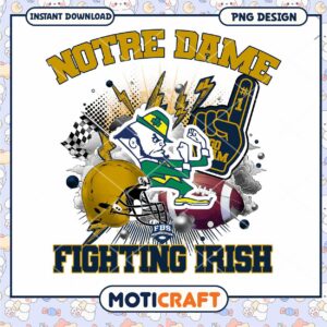Notre Dame Fighting Irish PNG Instant Download Design