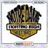 Notre Dame Fighting Irish Logo PNG Instant Download Design