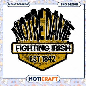 Notre Dame Fighting Irish Logo PNG Instant Download Design