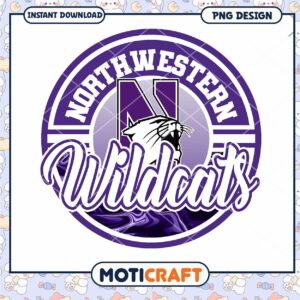 Northwestern Wildcats PNG Design Instant Download Art