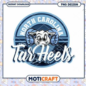 North Carolina Tar Heels PNG Design Instant Download