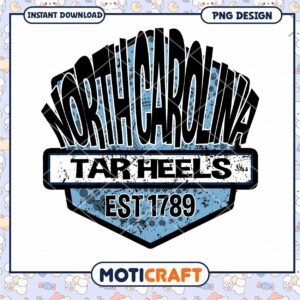 North Carolina Tar Heels Vintage Logo PNG Downloadable File