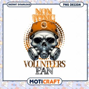 Non Toxic Volunteers Fan Skull PNG Graphic Design Download