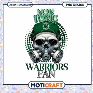 Non Toxic Warriors Fan Skull PNG Graphic Design Art