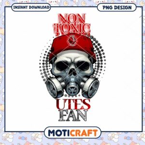 Non Toxic Utes Fan Skull Mask PNG Graphic Design Download