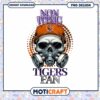 Non Toxic Tigers Fan Skull PNG Design for Download