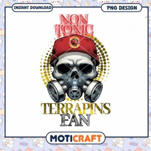 Non Toxic Terrapins Fan Skull PNG Instant Download Art