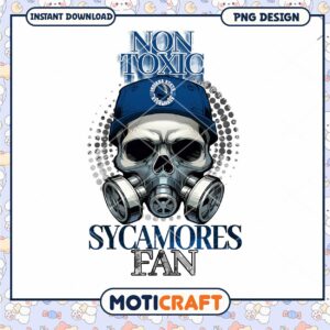 Non Toxic Sycamores Fan Skull PNG Design Download
