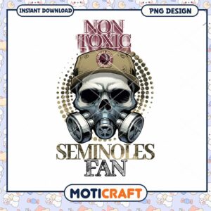 Non Toxic Seminoles Fan Skull PNG Design Download
