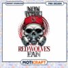 Non Toxic Red Wolves Fan Skull PNG Design Download