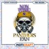 Non Toxic Panthers Fan Skull PNG Design Instant Download