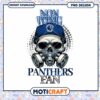 Non Toxic Panthers Fan Skull Design PNG Instant Download