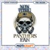 Non Toxic Panthers Fan Skull PNG Art Instant Download