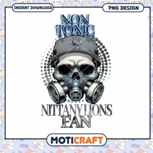 Non Toxic Nittany Lions Fan Skull PNG Instant Download