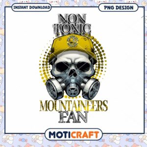Non Toxic Mountaineers Fan Skull PNG Art Download