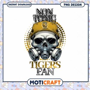 Non Toxic Missouri Tigers Fan Skull PNG Design Download