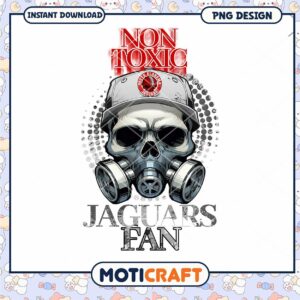 Non Toxic Jaguars Fan Skull Design PNG Download