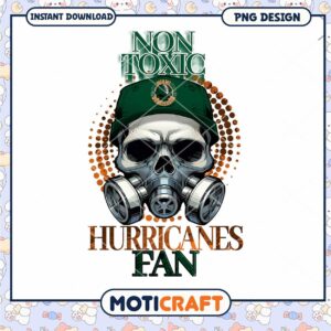 Non Toxic Hurricanes Fan Skull PNG Design Download
