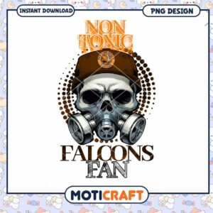 Non Toxic Falcons Fan Skull PNG Design for Download