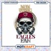 Non Toxic Eagles Fan Skull PNG Design Instant Download
