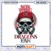 Non Toxic Dragons Fan Skull PNG Design Instant Download