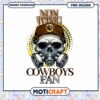 Non Toxic Cowboys Fan Skull Graphic PNG Design Download