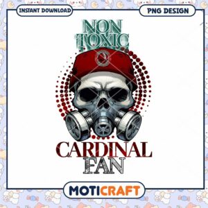 Non Toxic Cardinal Fan Skull PNG Design for Download