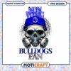 Non Toxic Bulldogs Fan Skull PNG Design Instant Download
