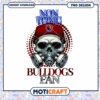 Non Toxic Bulldogs Fan Skull PNG Design for Download