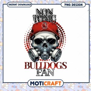 Non Toxic Bulldogs Fan Gas Mask PNG Design Download