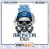 Non Toxic Broncos Fan Skull PNG Digital Download Design