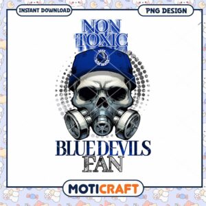 Non Toxic Blue Devils Fan PNG Graphic for Download