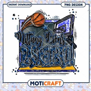 Nittany Lions Basketball PNG Design Instant Download