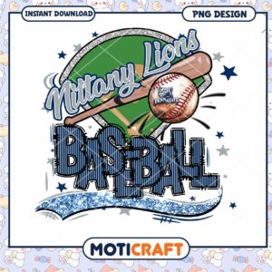 Nittany Lions Baseball PNG Design Instant Download Graphic