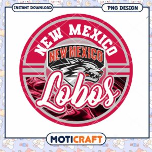 New Mexico Lobos Logo PNG Design Instant Download Art