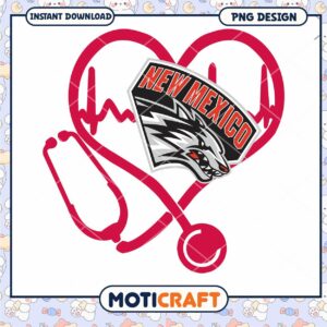 New Mexico Heartbeat Stethoscope PNG Design Download