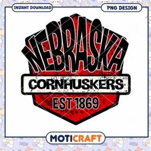 Nebraska Cornhuskers PNG Design Instant Download 1869