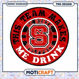 NC State Wolfpack Drink Team PNG Design for Fans